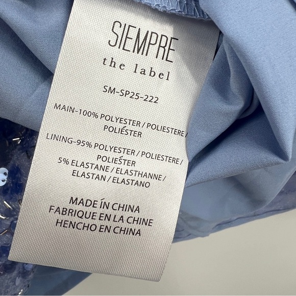 Anthropologie NWT x Siempre Sleeveless Sequin Shift Mini Dress in Lilac size XL - Picture 8 of 10